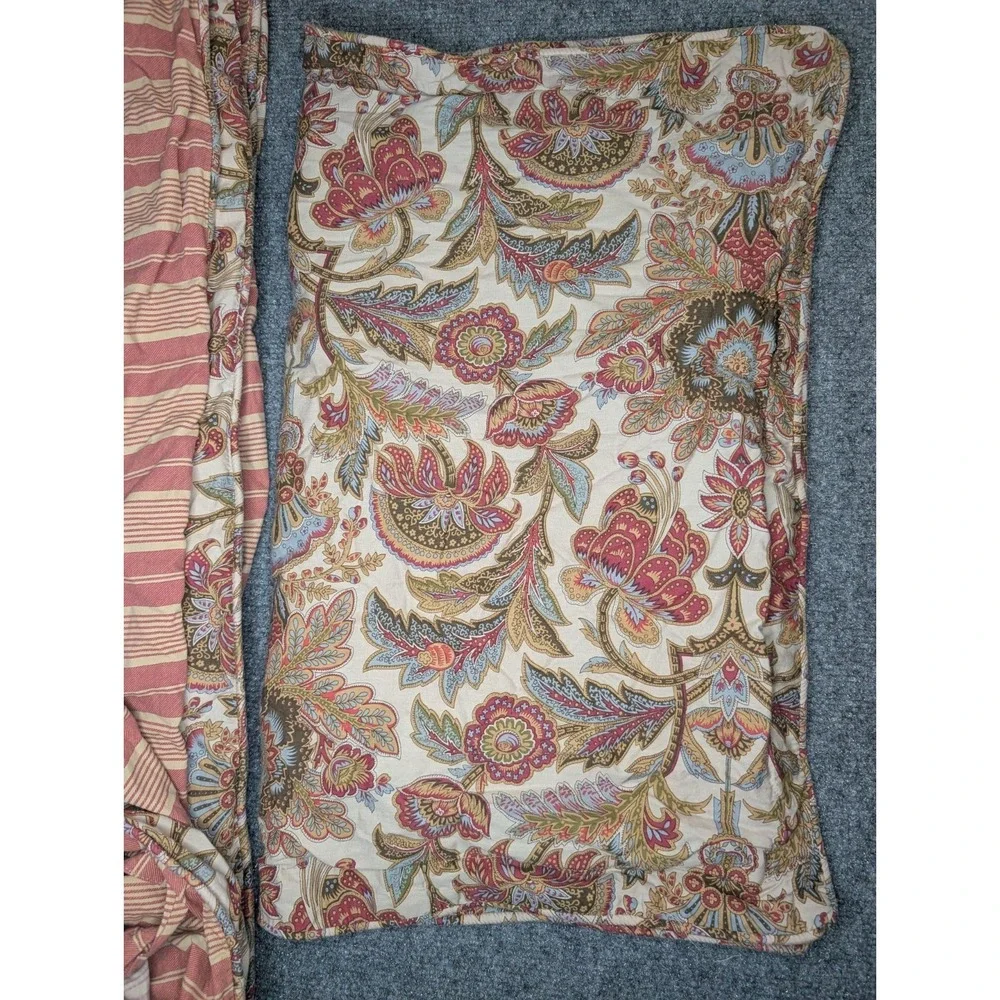 Lauren Ralph Lauren JACOBEAN Full/ Queen Reversible Stripe Duvet Cover‎ & Case